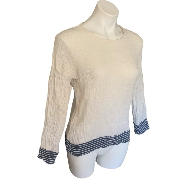 Objects Without Meaning Textured Crinkle Linen Top - Picture 2 of 11